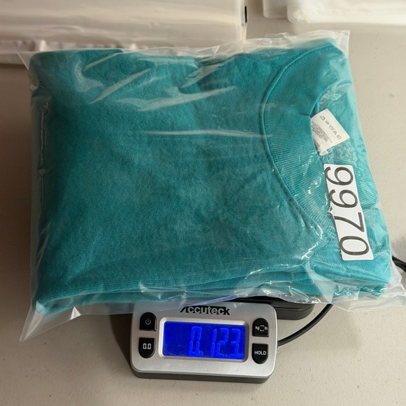 Vintage Fruit of the Loom Teal Turquoise Raglan Sweatshirt XL‎ CasualMade in USA - Picture 12 of 12